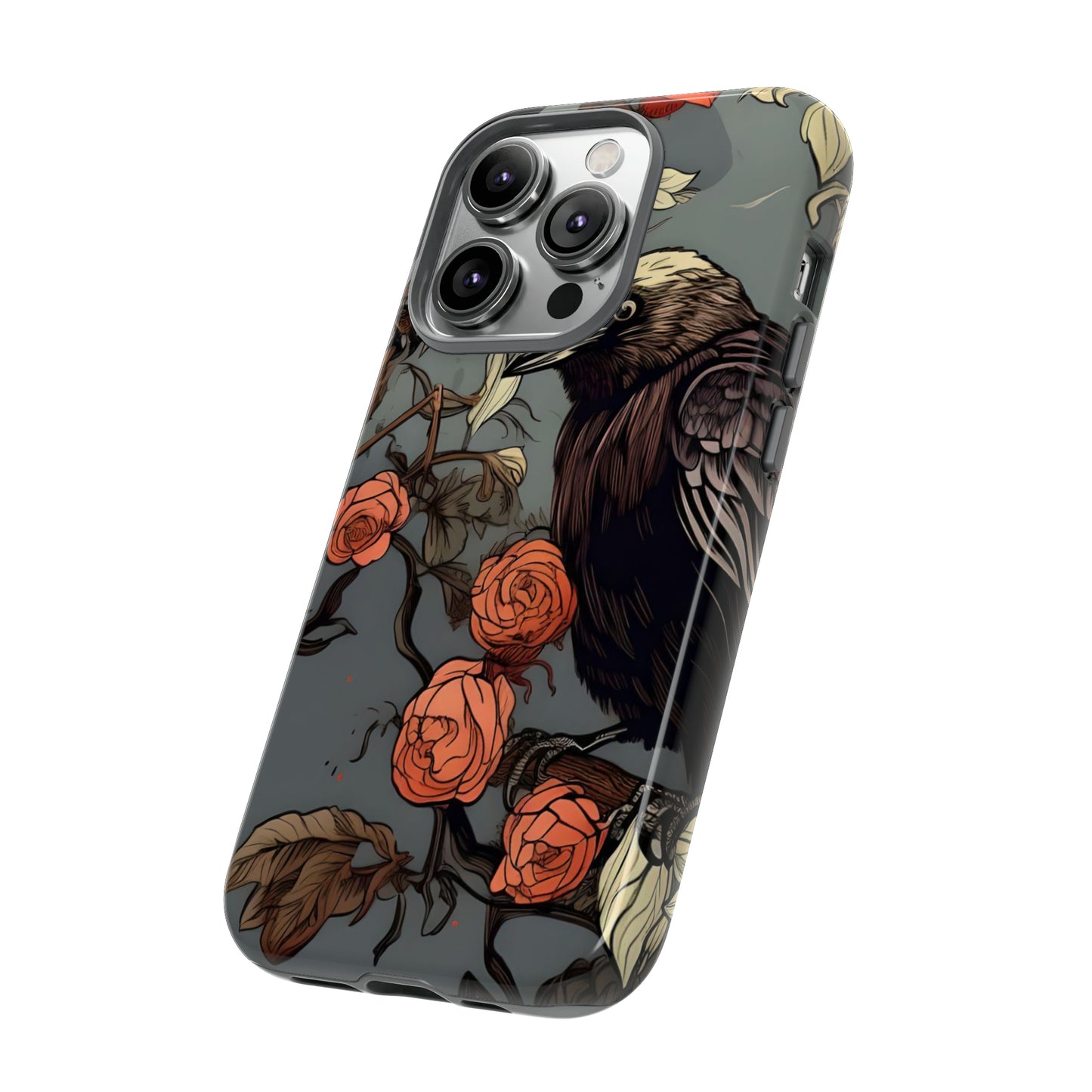 Raven's Floral Reverie Protective Phone Tough Cases