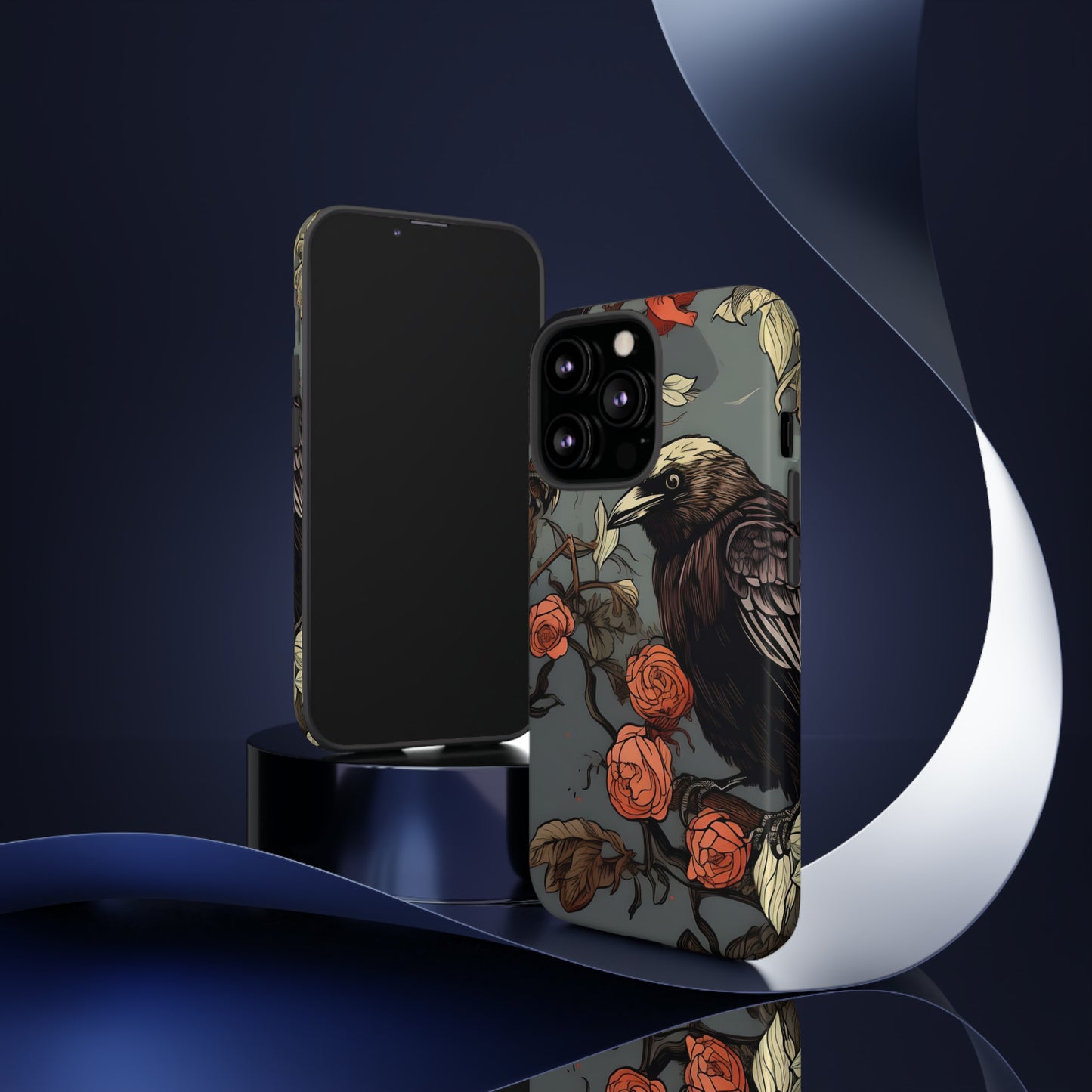 Raven's Floral Reverie Protective Phone Tough Cases