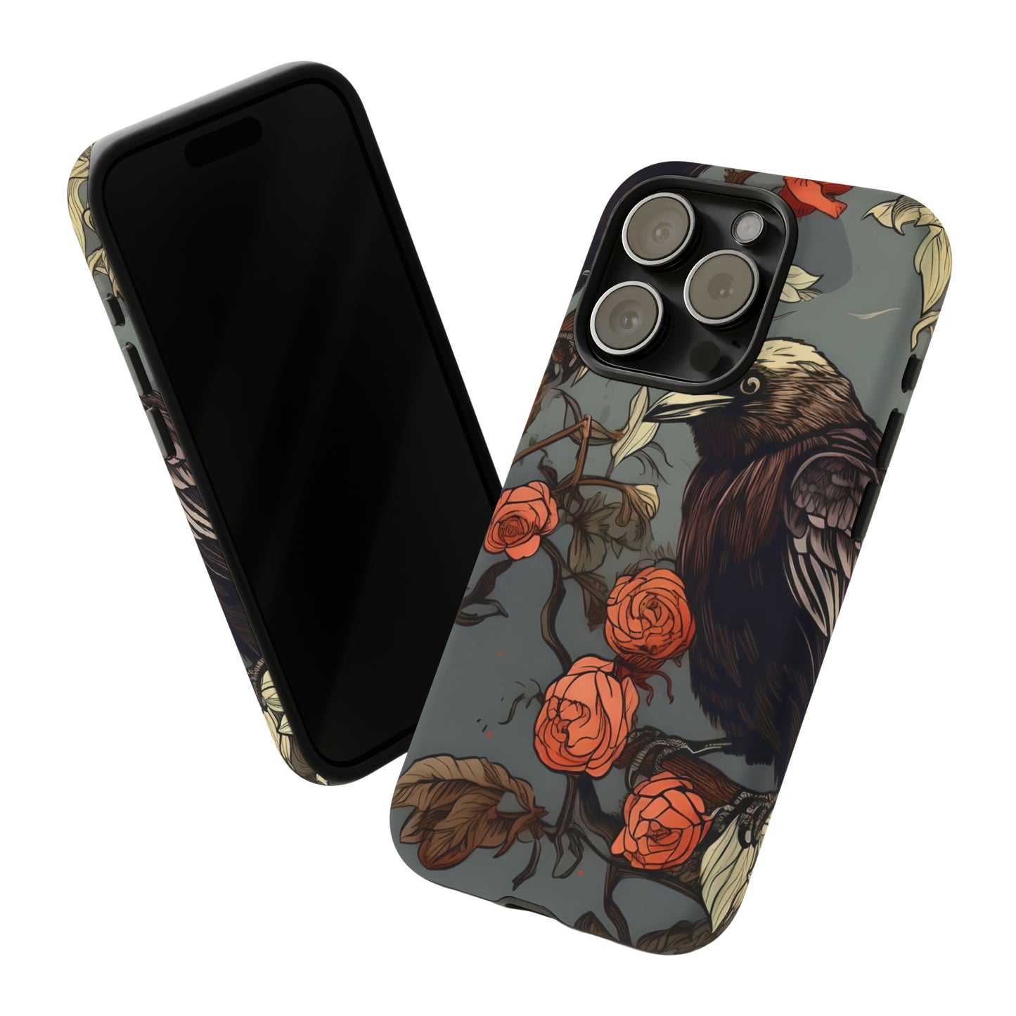 Raven's Floral Reverie Protective Phone Tough Cases