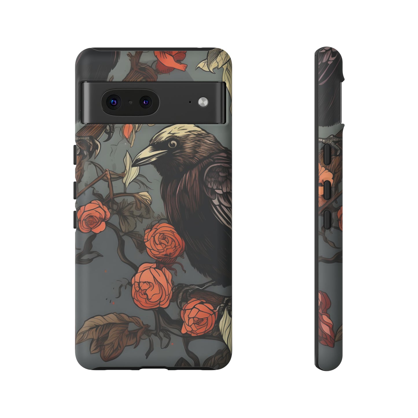 Raven's Floral Reverie Protective Phone Tough Cases