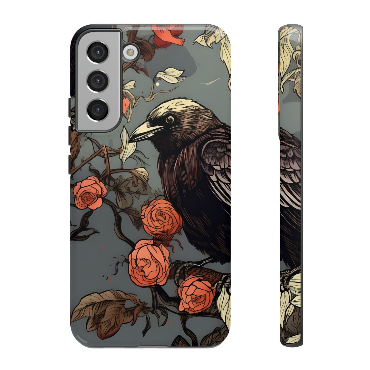 Raven's Floral Reverie Protective Phone Tough Cases