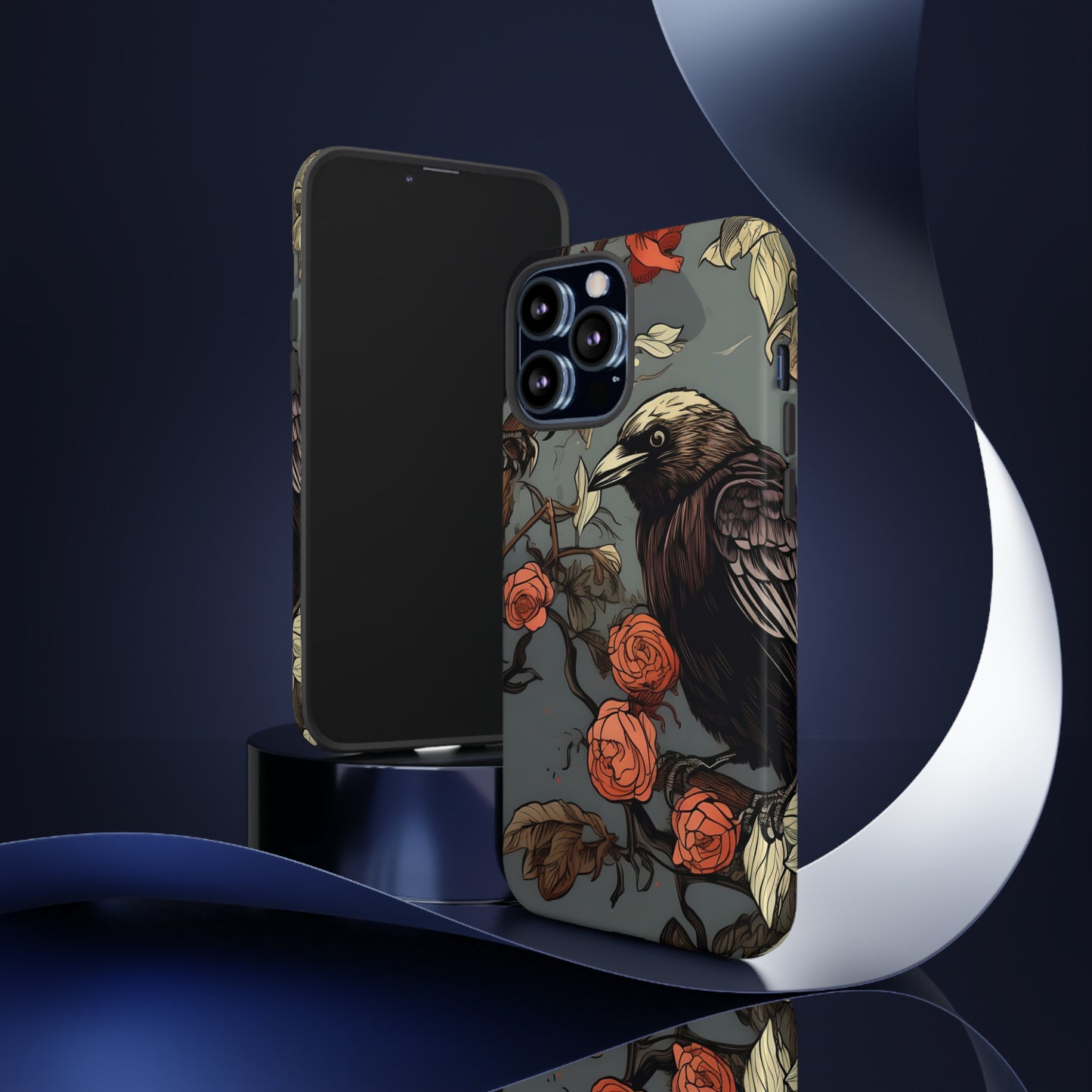 Raven's Floral Reverie Protective Phone Tough Cases