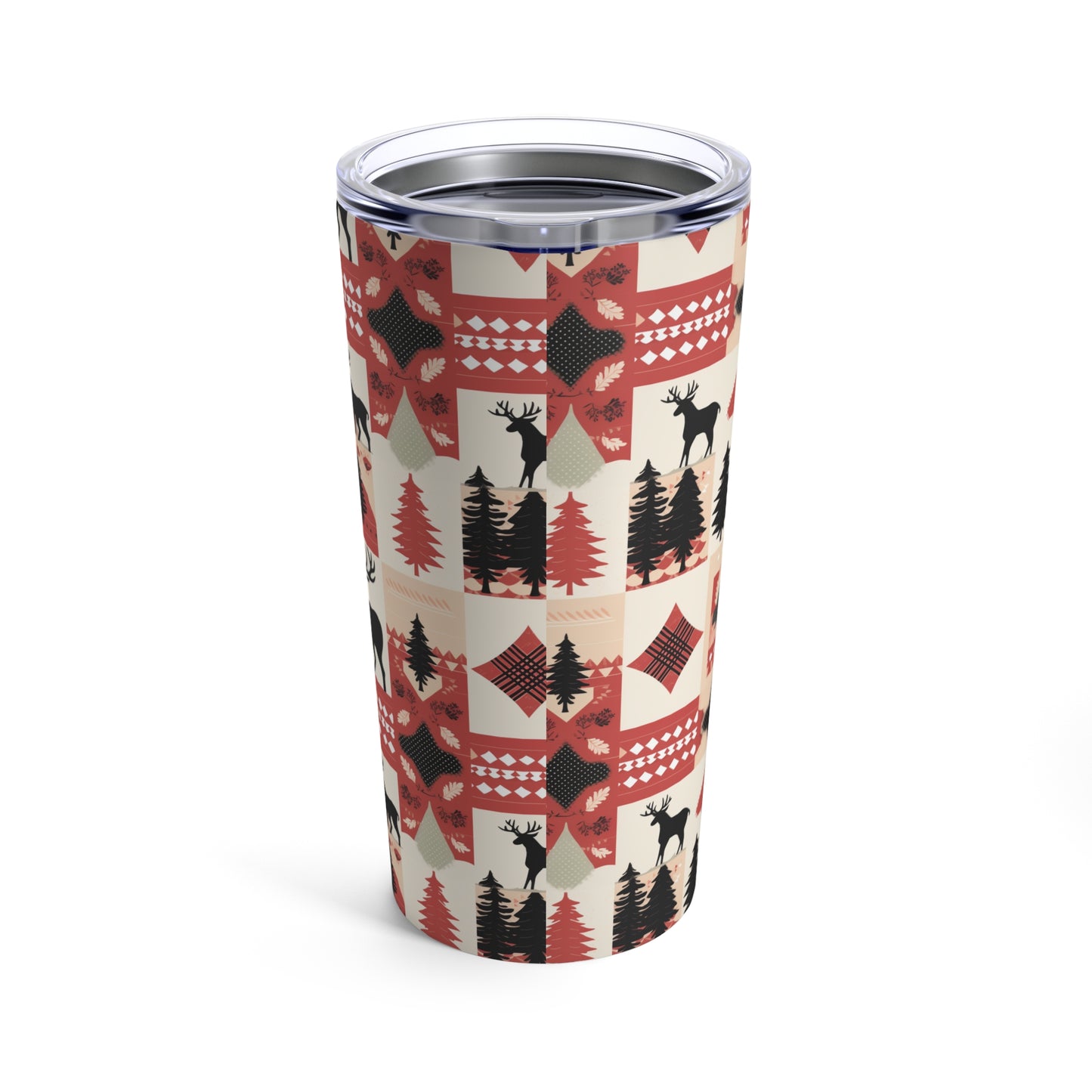 Christmas Moose Silhouette Tumbler 20oz