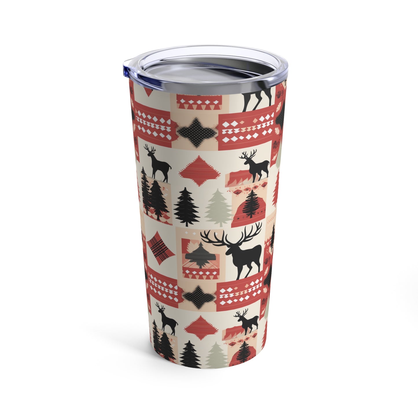 Christmas Moose Silhouette Tumbler 20oz