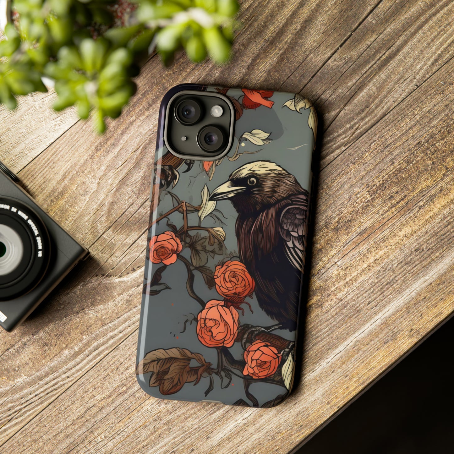 Raven's Floral Reverie Protective Phone Tough Cases