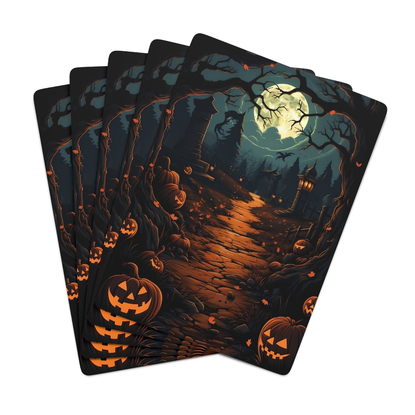 Spooky Halloween Poker Size Playing Cards