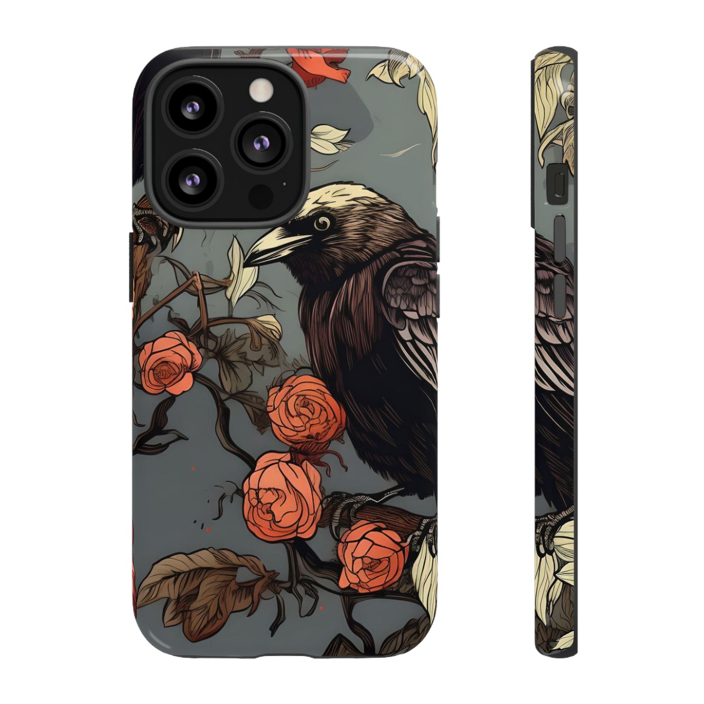 Raven's Floral Reverie Protective Phone Tough Cases