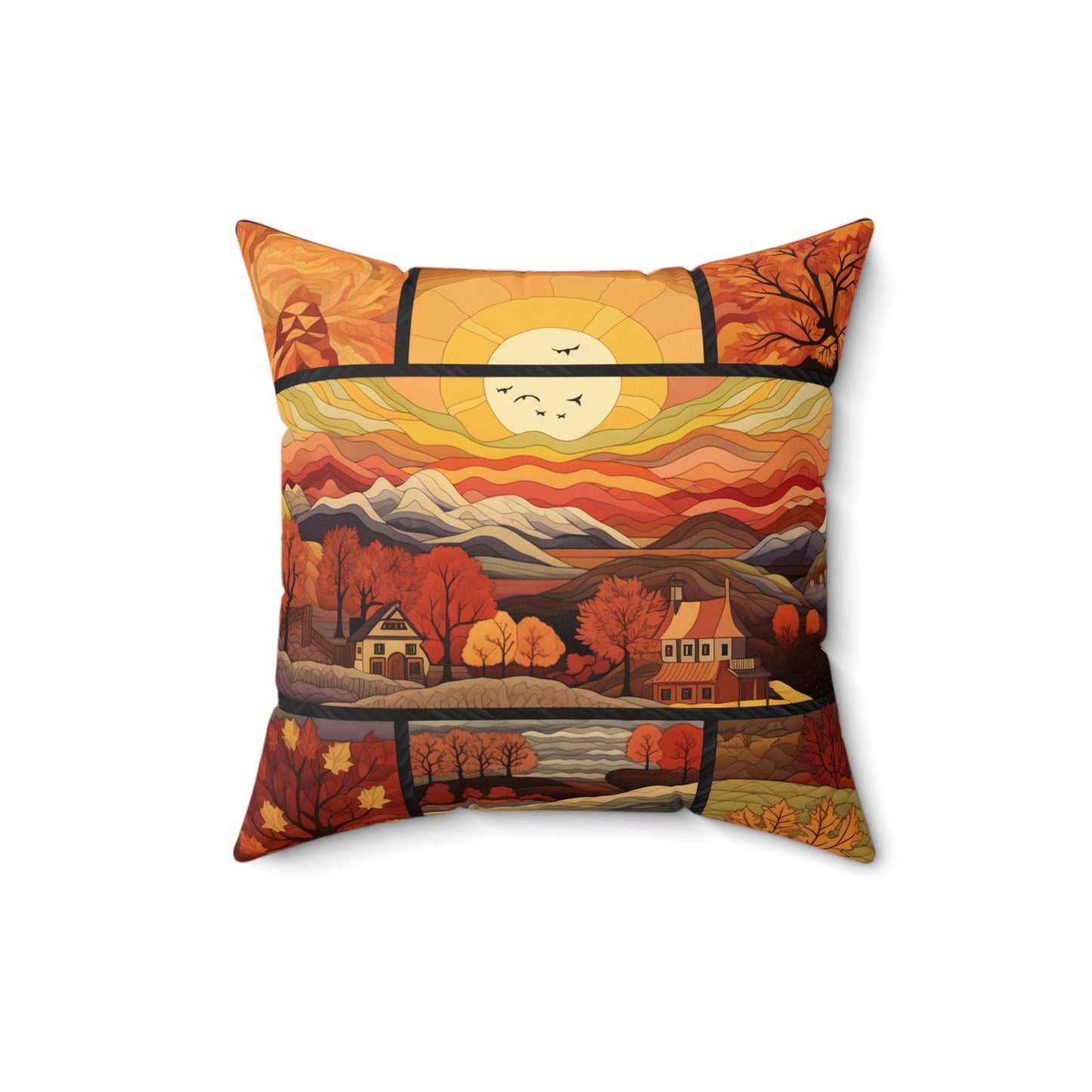 Autumn Scenic Accent Throw Pillow