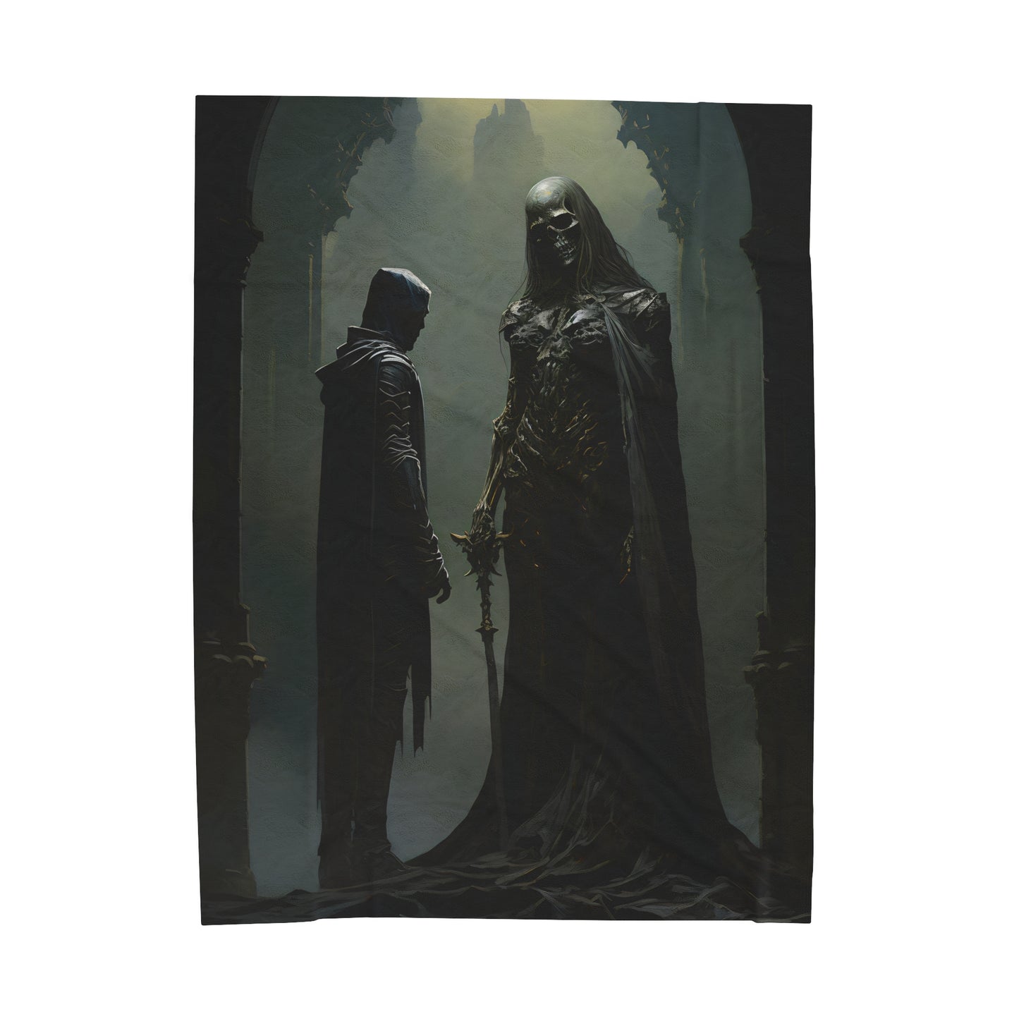 King's Guidance - Gothic Horror Velveteen Plush Blanket