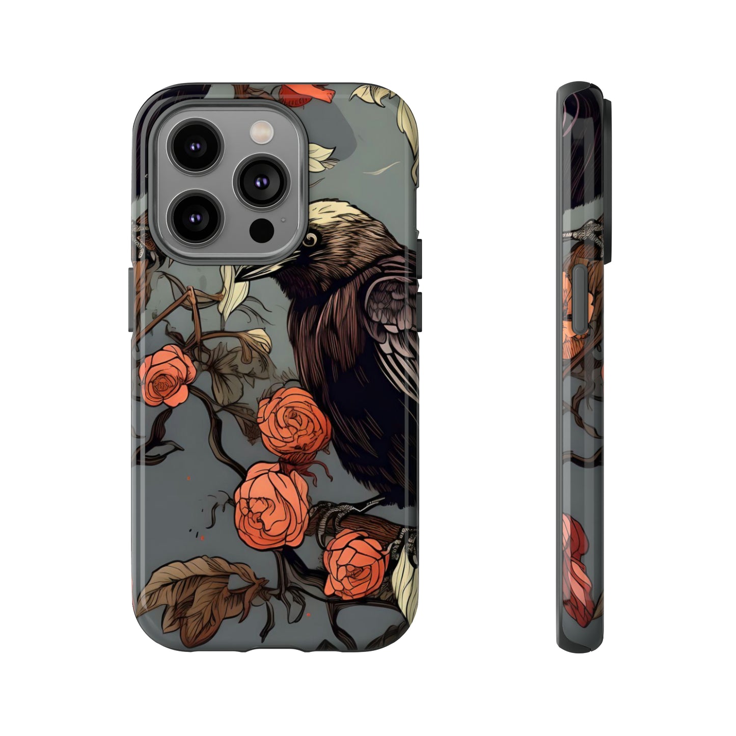 Raven's Floral Reverie Protective Phone Tough Cases