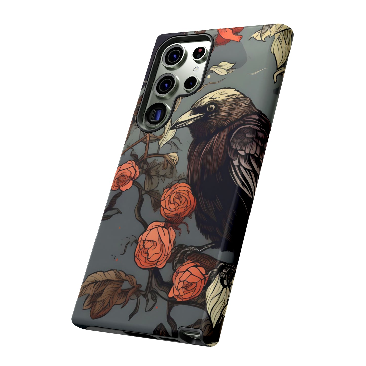 Raven's Floral Reverie Protective Phone Tough Cases