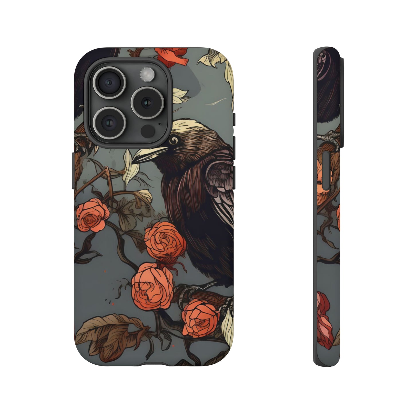 Raven's Floral Reverie Protective Phone Tough Cases