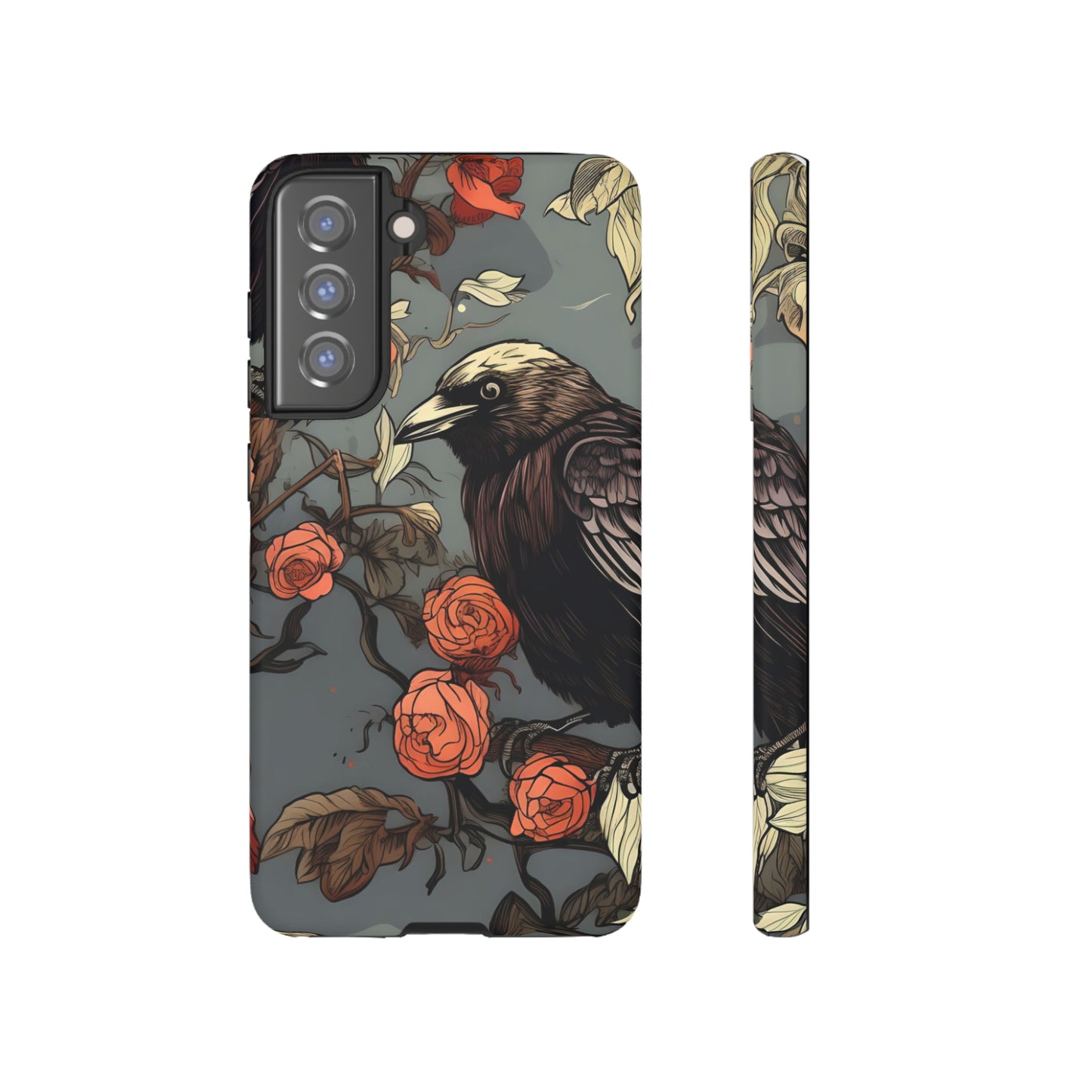 Raven's Floral Reverie Protective Phone Tough Cases