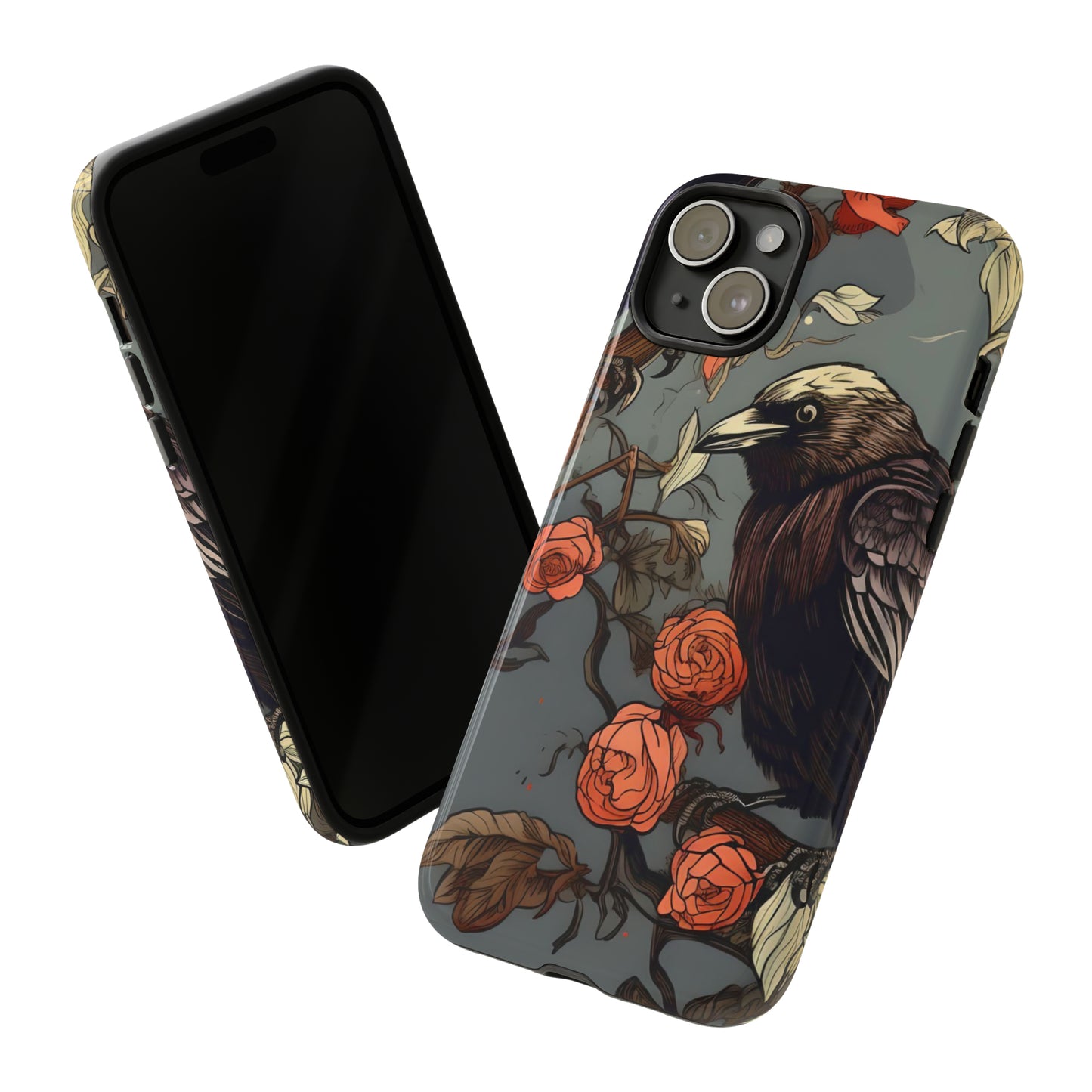 Raven's Floral Reverie Protective Phone Tough Cases