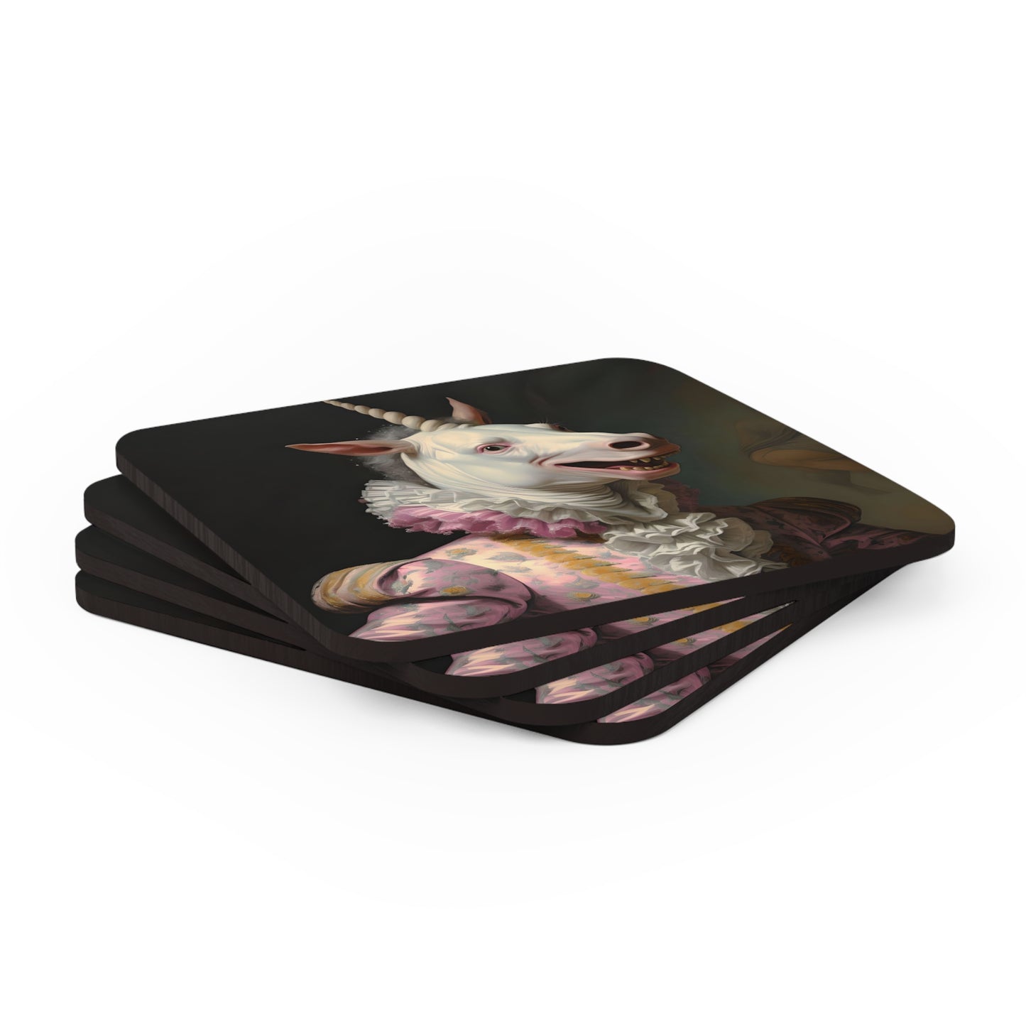 Shakespeare Laughing Unicorn Quartet of Coasters - Set of 4