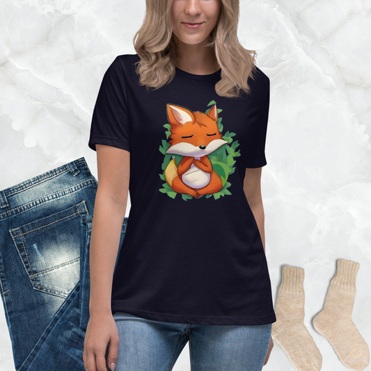 Chibi SleepyFox Women's Relaxed T-Shirt