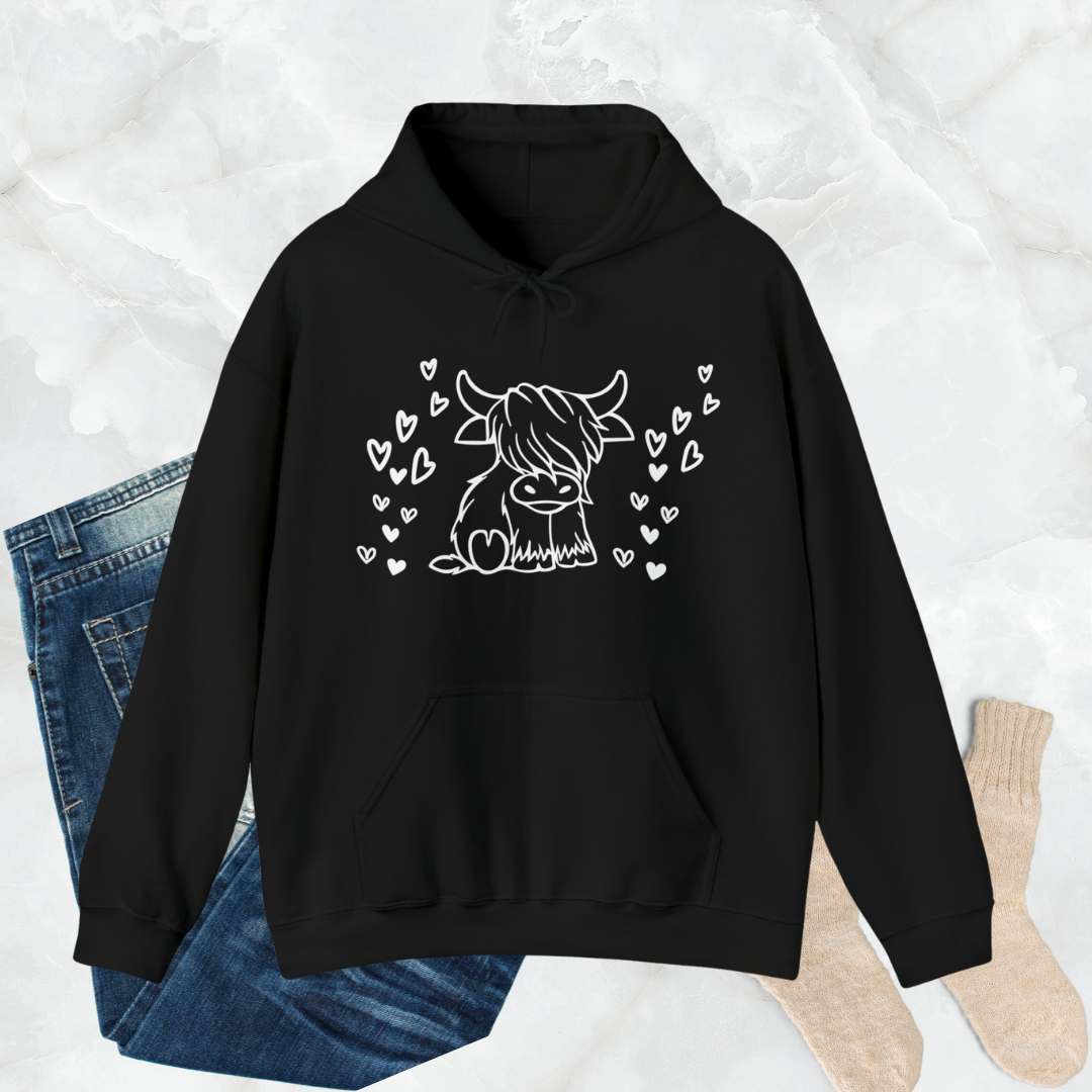 Highland Cow Love Hoodie