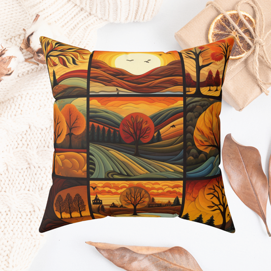 Autumn Scenic Accent Throw Pillow